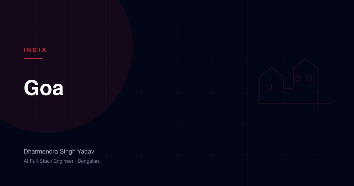 Goa — full-stack and AI development by Dharmendra Singh Yadav