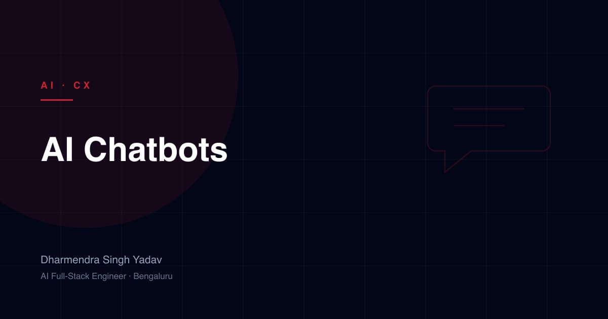 AI Chatbots — service offered by Dharmendra Singh Yadav