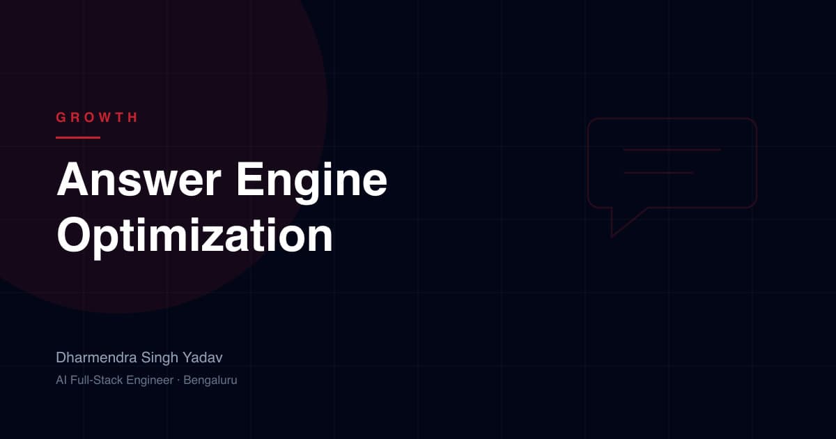 Answer Engine Optimization (AEO) — service offered by Dharmendra Singh Yadav