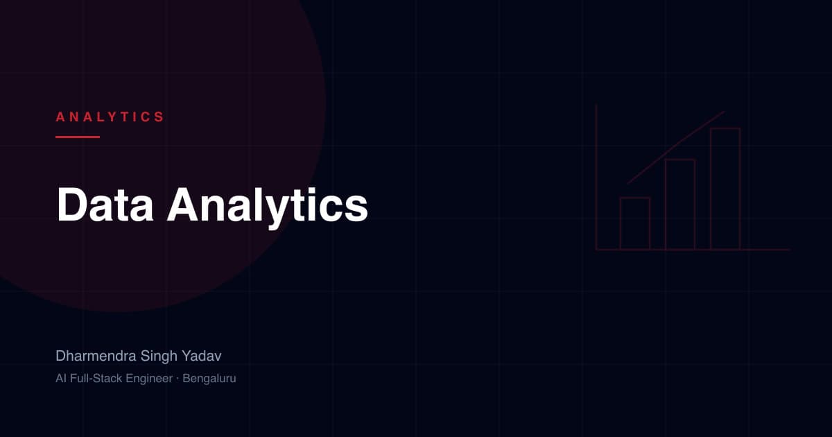 Data Analytics — service offered by Dharmendra Singh Yadav