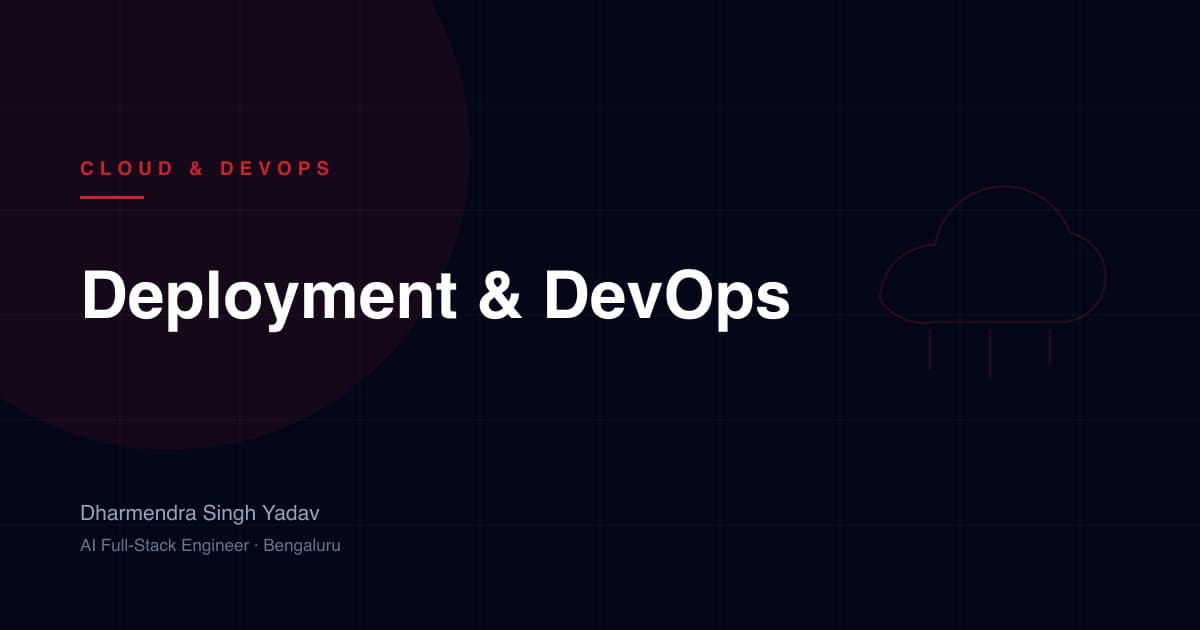 Deployment & DevOps — service offered by Dharmendra Singh Yadav