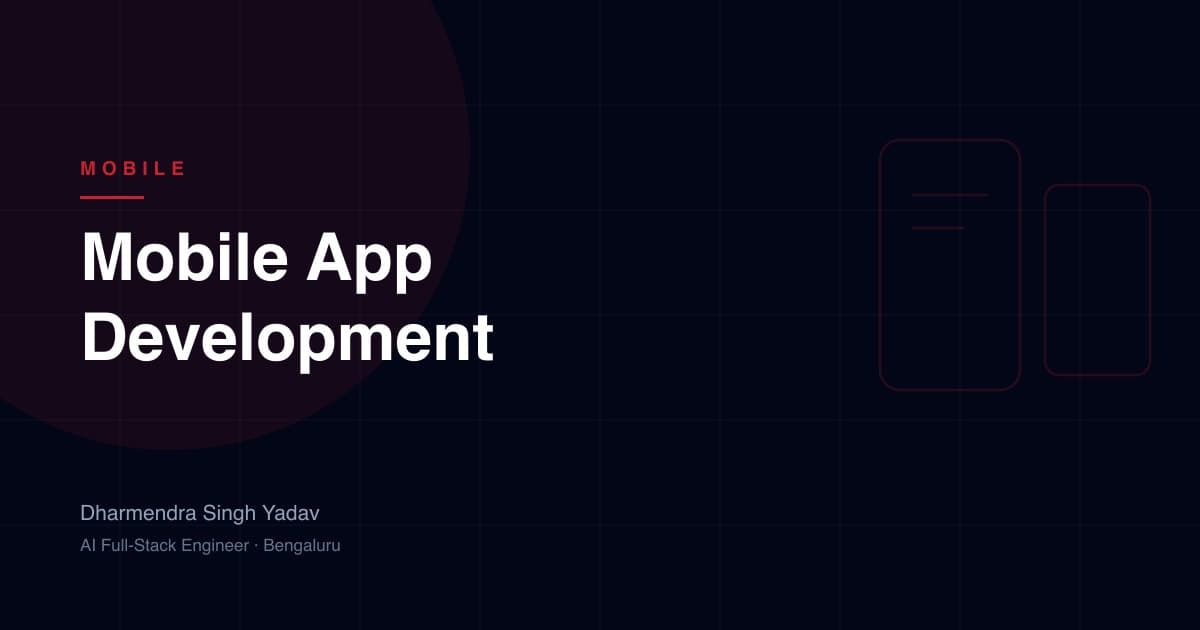 Mobile App Development — service offered by Dharmendra Singh Yadav