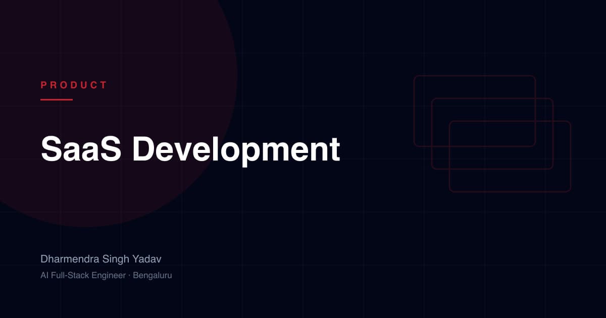 SaaS Development — service offered by Dharmendra Singh Yadav