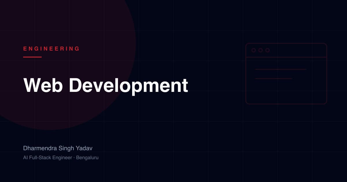 Web Development — service offered by Dharmendra Singh Yadav